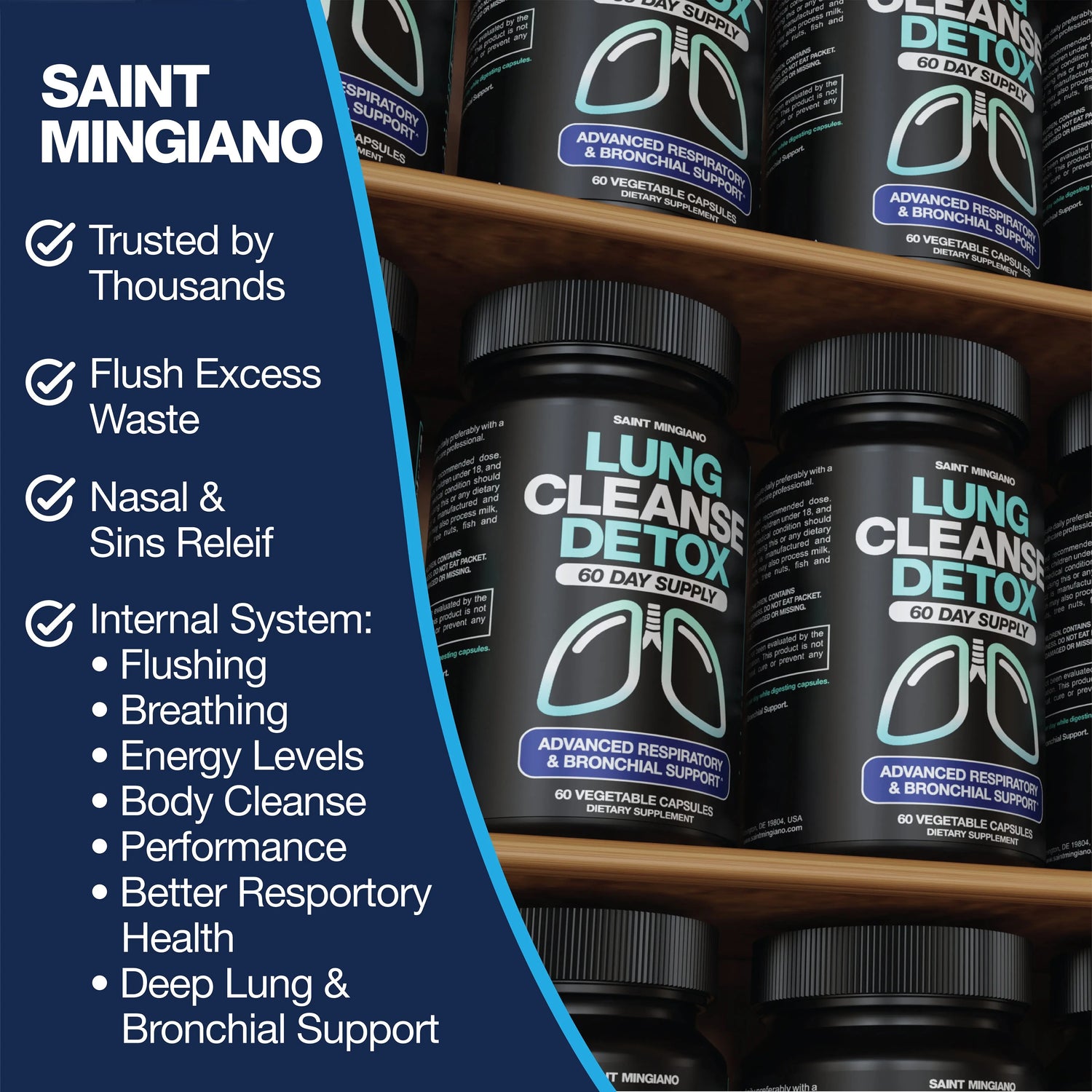 Lung Cleanse Detox – 60 Day Support Saint Mingiano - Supplements & Wellness Dedicated to Holistic Health