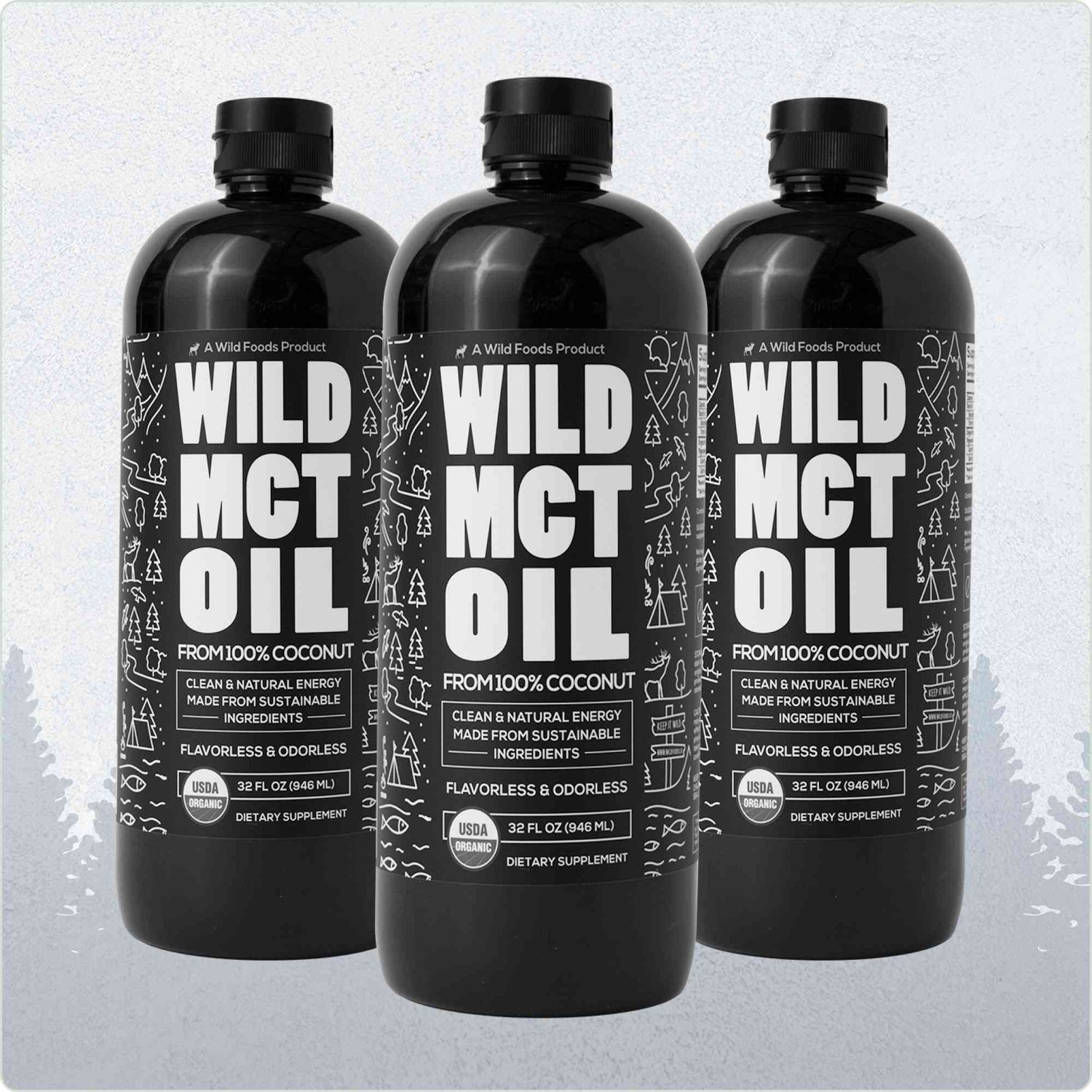 Wild MCT Oil – 100% Coconut-Sourced Brain & Body Fuel, 63 Servings Wild Foods