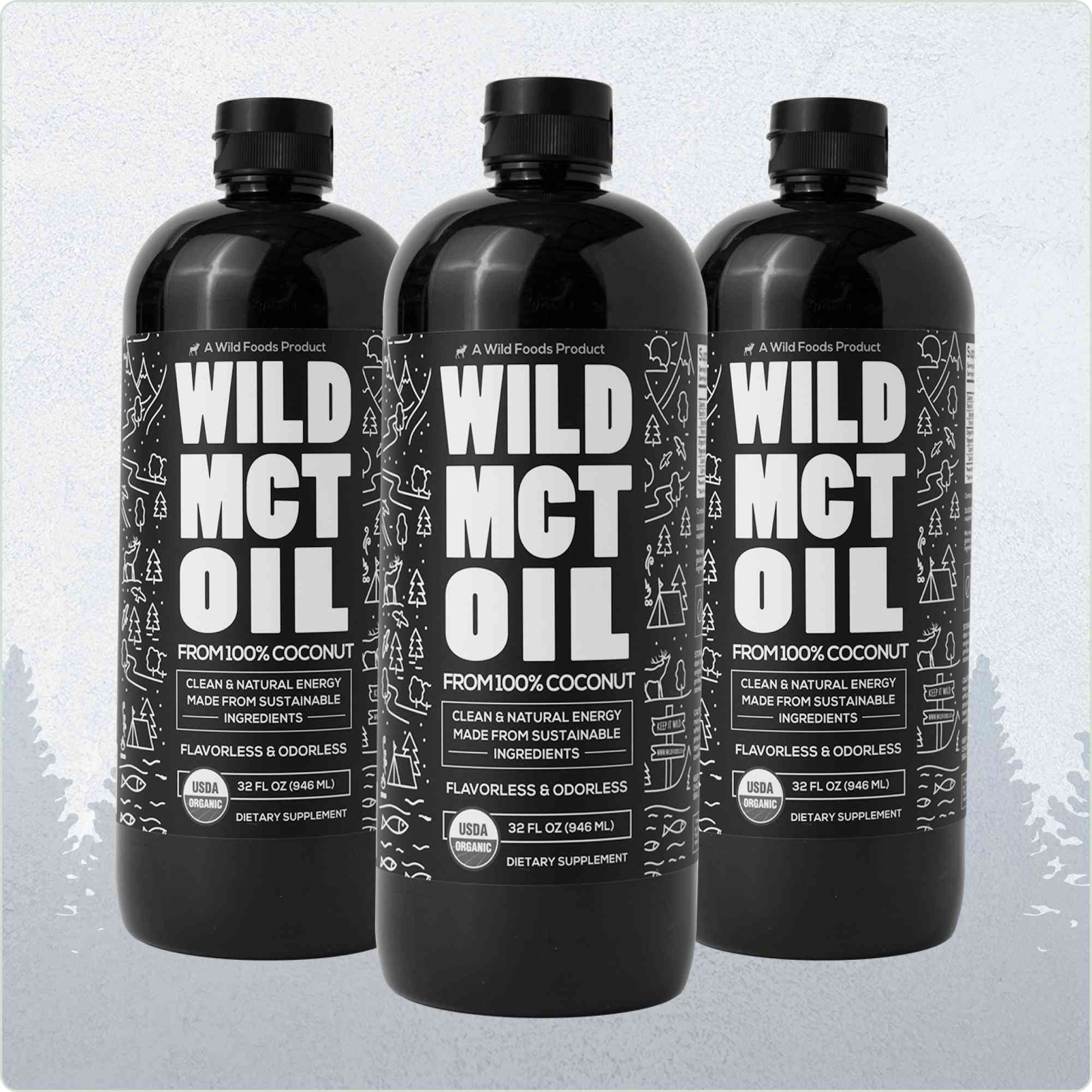 Wild MCT Oil – 100% Coconut-Sourced Brain & Body Fuel, 63 Servings Wild Foods