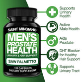 Men’s Prostate Health Supplement – 120 Capsules Saint Mingiano - Supplements & Wellness Dedicated to Holistic Health