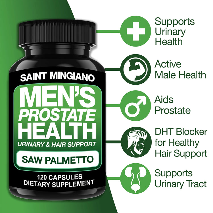 Men’s Prostate Health Supplement – 120 Capsules Saint Mingiano - Supplements & Wellness Dedicated to Holistic Health