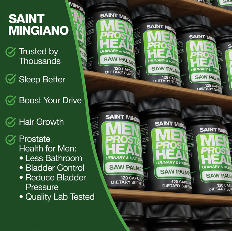 Men’s Prostate Health Supplement – 120 Capsules Saint Mingiano - Supplements & Wellness Dedicated to Holistic Health