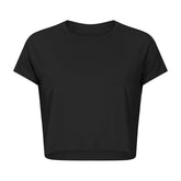 Sexy Cropped Yoga T shirt Women Quick Drying Loose Breathable Outdoor Sports Workout Clothes Wanita Store