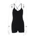 Women Clothing Summer Solid Color Sling Backless Fitness Yoga Tight Jumpsuit Bella Mia
