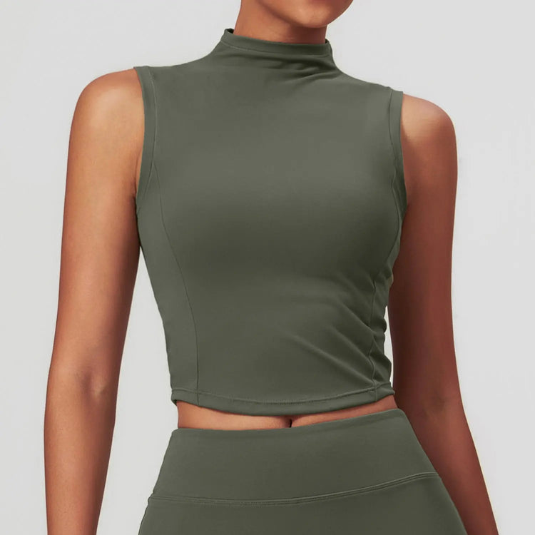 Sollinarry Brushed Yoga Vest Women Tight Fitting Cinched Running Fitness Top Casual Exercise Yoga Clothes Wanita Store