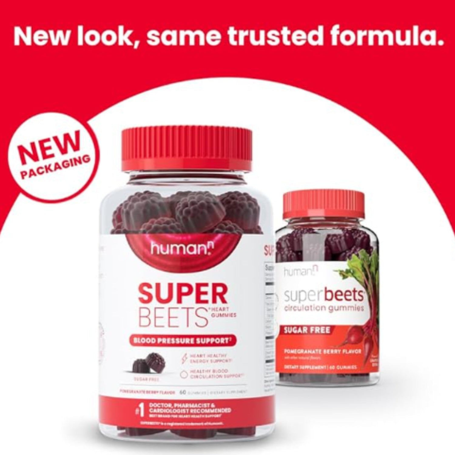 humanN SuperBeets Circulation Gummies – 60 Count (Pack of 2) | Heart-Healthy Energy with Grape Seed Extract & Beet Root Powder Ballimart