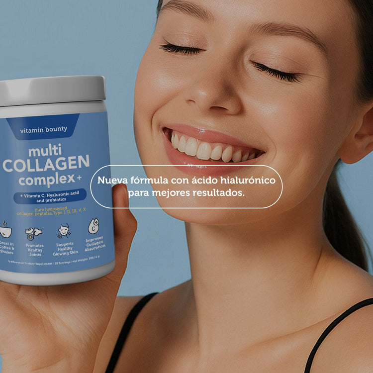 Colágeno Hidrolizado 5 en 1 con Ácido Hialurónico, Vitamina C y Probióticos Vitamin Bounty