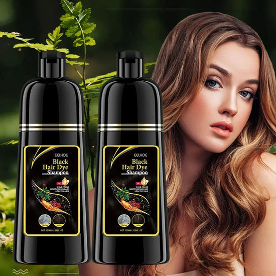 3 In 1 Hair Dye Black Shampoo Gray Hair to Dark Brown Black Repair Dry Hair Deep Nourishing Cleaning Restoration Hair Care Roksy