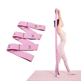 Elastic Yoga Stretching Strap with Loops for Pilates & Dance 24 Hour Sport
