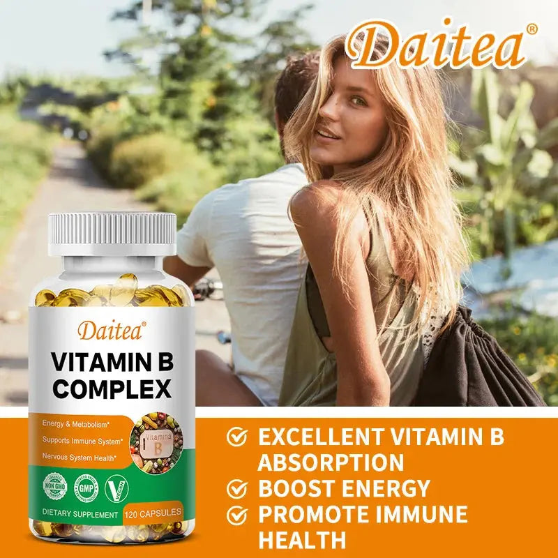 Vitamin B Complex - Stress, Immunity, Heart Health, Nervous System, Energy Metabolism Support - Non-GMO, Vegan, Gluten-Free Roksy