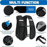 Breathable Running Hydration Vest with Storage for Hiking and Cycling Pi-Mart