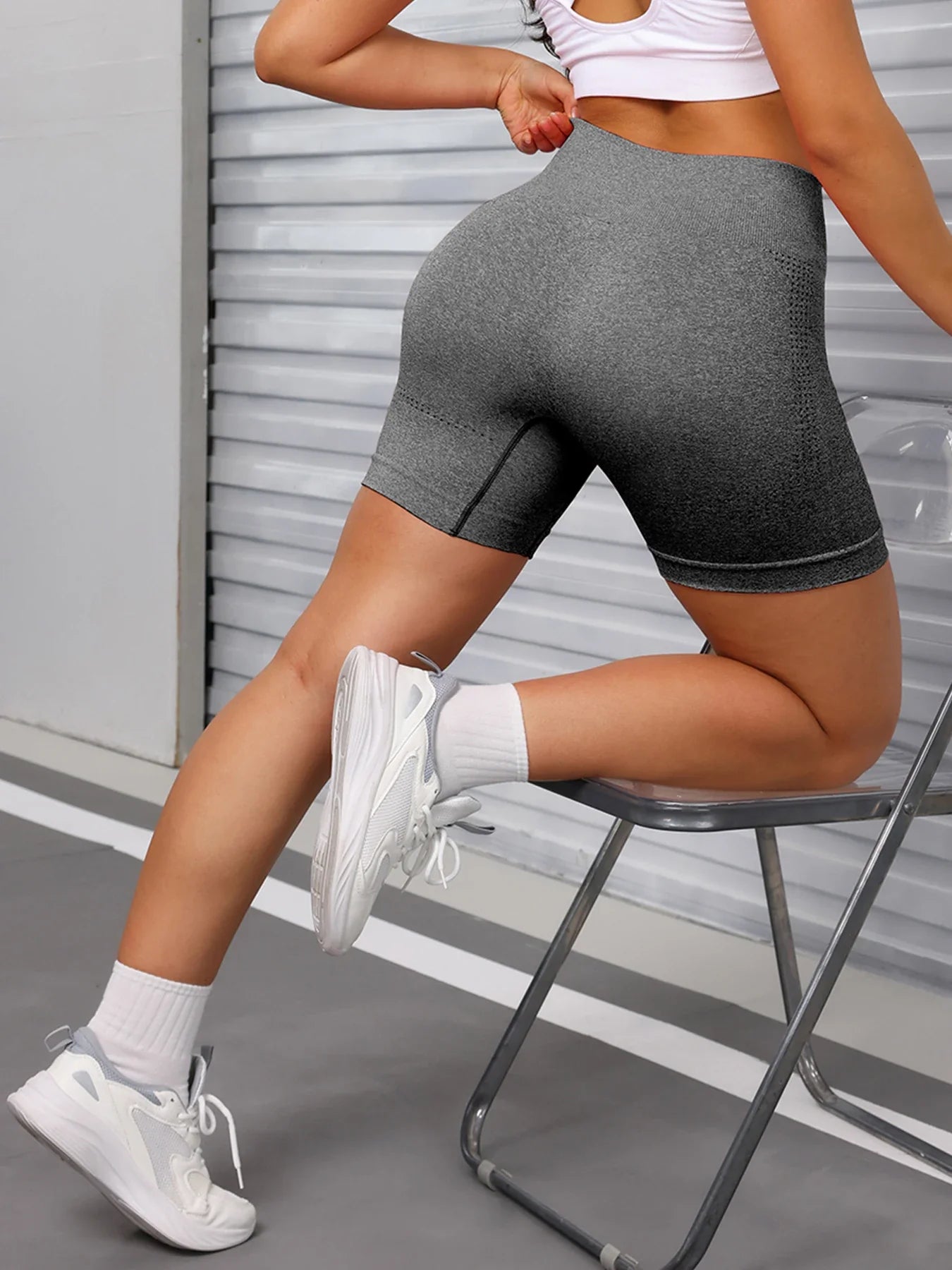 Women's High Waist Seamless Fitness Shorts