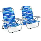Lightweight Folding Beach & Camping Chair with Storage & Strap 24 Hour Sport