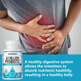Probiotics 60 Billion CFU - 10 Strains+Organic Prebiotics - Immune, Digestive & Gut Health, Supports Gas, Bloating, 120 Capsules Roksy