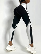 Two Tone Yoga Leggings Tummy Control Sports Tights THRIXINE