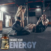Maca Root Capsules - Natural Energy Supplement, Supports Athletic Performance and Motivation, Builds Muscle and Strengthens Roksy
