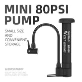 WEST BIKING MTB Bicycle Pump 80 PSI Bike Manual Air Pump Balloon Tire Inflator Schrader Valve Floor Pump Cycling Accesories Pi-Mart