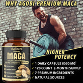 Maca Root Capsules - Natural Energy Supplement, Supports Athletic Performance and Motivation, Builds Muscle and Strengthens Roksy