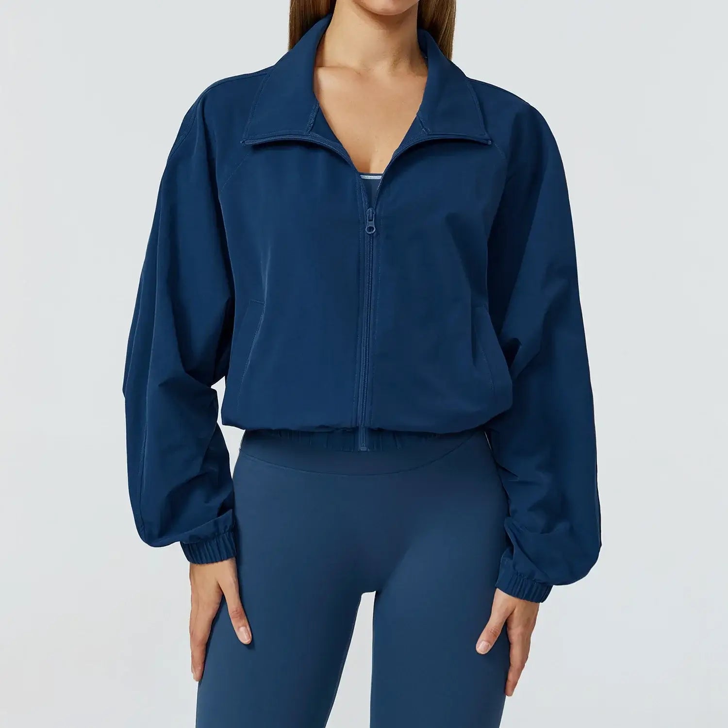 Gym & Fitness Jacket: Long Sleeve Yoga Top with Pockets 24 Hour Sport