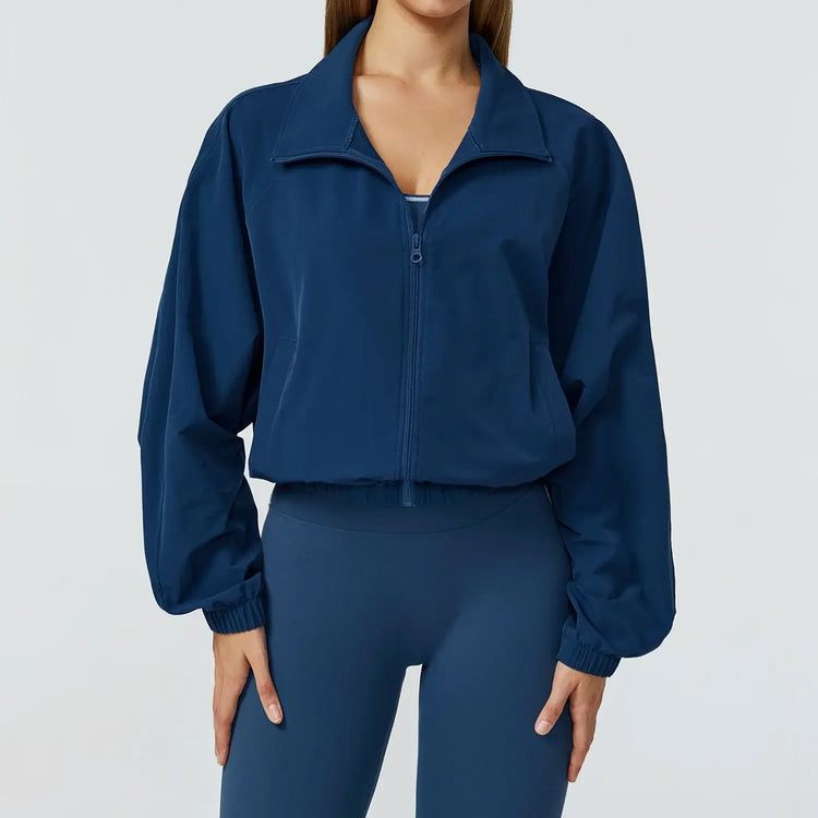 Gym & Fitness Jacket: Long Sleeve Yoga Top with Pockets 24 Hour Sport