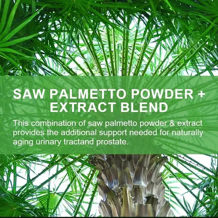Saw Palmetto Prostate Capsules 2 x 60 = 120 capsules - Help Promote Prostate Health,Reduce Baldness and Thinning Hair & Regulate Hormonal Sex Capsules in The Body Roksy