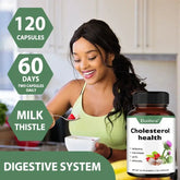 Supplements for Cholesterol Health - Natural Support for Heart, Liver, Digestive and Metabolic Health, 120 Vegetarian Capsules Roksy