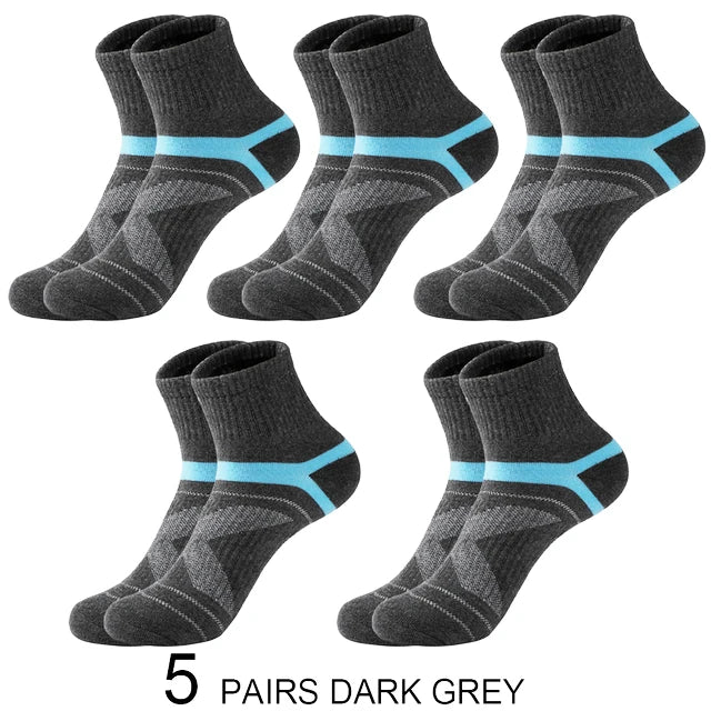 3 Pairs Men's Socks Hiking Black Sports Basketball Socks Casual Soft Running Summer Absorb Sweat Breathable Male Sokken Gifts Pi-Mart