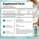 VITAMIN D3&K2 - Natural Ingredient Calcium, Bone, Teeth, Joint & Skin, Immune Support Supplement - 120 Capsules Roksy