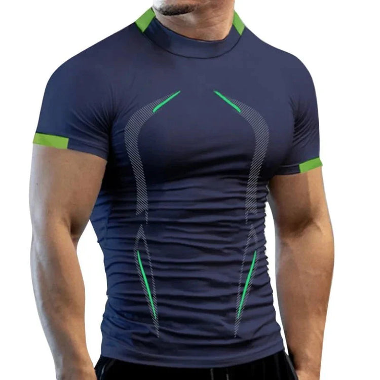 New Summer Gym Breathable T Shirt Men Quick Drying Jogging TShirt Men Training Tees Fitness Tops Running T-shirt MANDOTOS