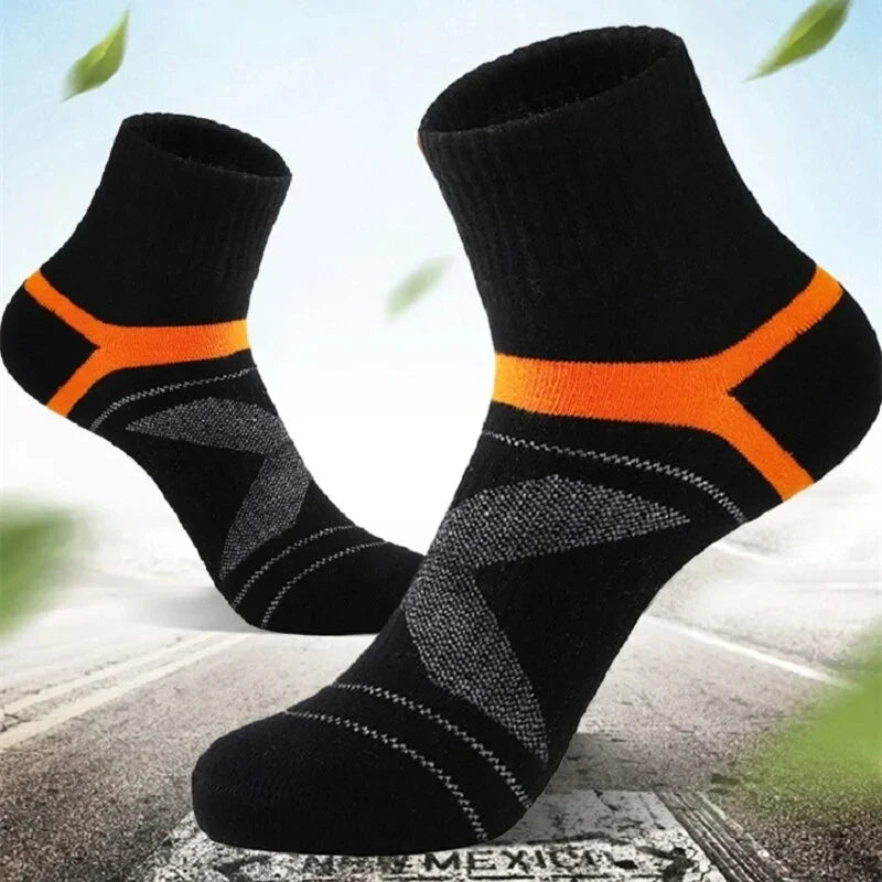3 Pairs Men's Socks Hiking Black Sports Basketball Socks Casual Soft Running Summer Absorb Sweat Breathable Male Sokken Gifts Pi-Mart