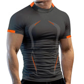 New Summer Gym Breathable T Shirt Men Quick Drying Jogging TShirt Men Training Tees Fitness Tops Running T-shirt MANDOTOS