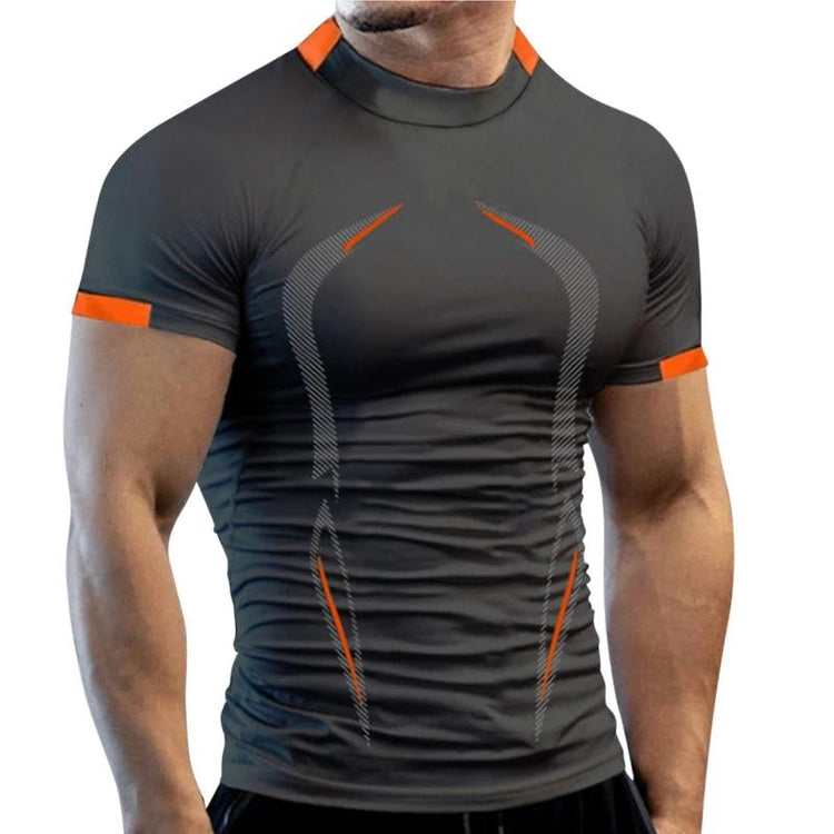 New Summer Gym Breathable T Shirt Men Quick Drying Jogging TShirt Men Training Tees Fitness Tops Running T-shirt MANDOTOS