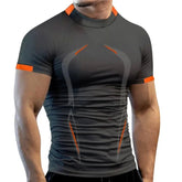 New Summer Gym Breathable T Shirt Men Quick Drying Jogging TShirt Men Training Tees Fitness Tops Running T-shirt MANDOTOS