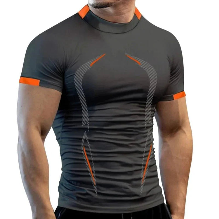 New Summer Gym Breathable T Shirt Men Quick Drying Jogging TShirt Men Training Tees Fitness Tops Running T-shirt MANDOTOS
