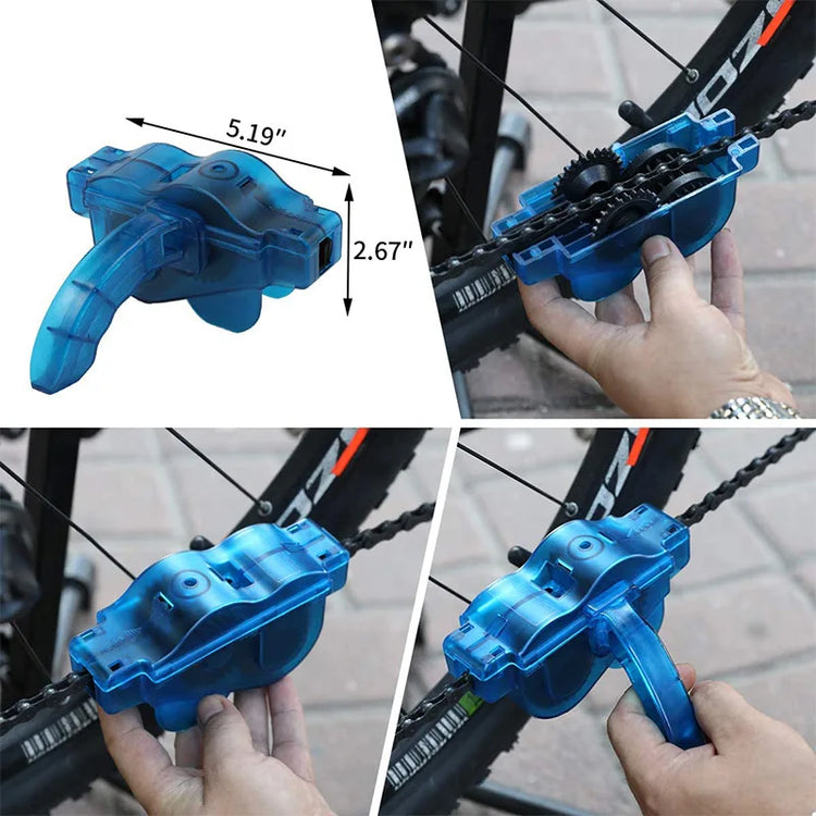Portable Bicycle Chain Cleaner Bike Brushes Scrubber Wash Tool Mountain Cycling Cleaning Kit Outdoor Accessory Pi-Mart