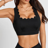 Anfilia Quick Dry Scalloped Sports Bra THRIXINE