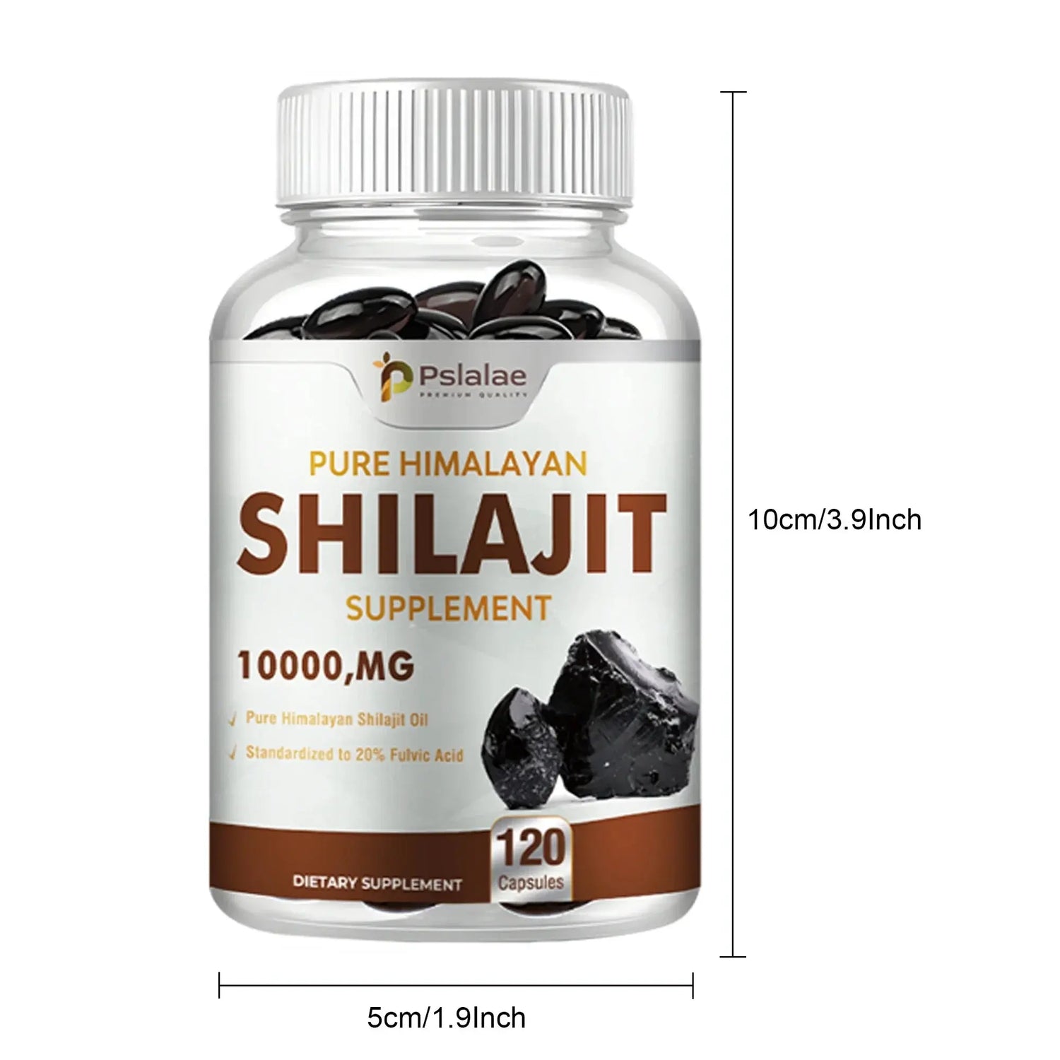 Shilajit Supplements - Enhance Nutrient Absorption and Promote Detoxification, Relieve Stress - 120 Capsules Roksy