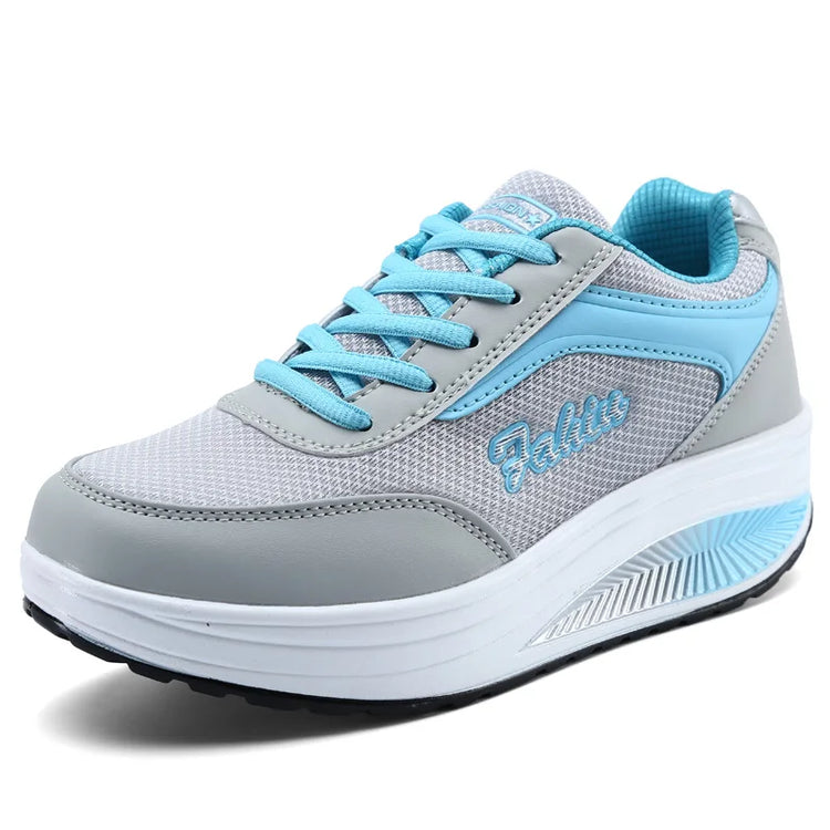 Women Breathable Lightweight Platform Walking Sneakers Pi-Mart