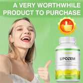 Natural Lipozem - Appetite Suppressant, Fat Burner,Relieves Bloating and Constipation, Improves Metabolism - 120 Capsules Roksy