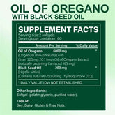 Oregano Oil Softgels - with Oregano & Black Seed Oil, for Digestion, Relieves Bloating, Boosts Immune, Antioxidant - 120pcs Roksy