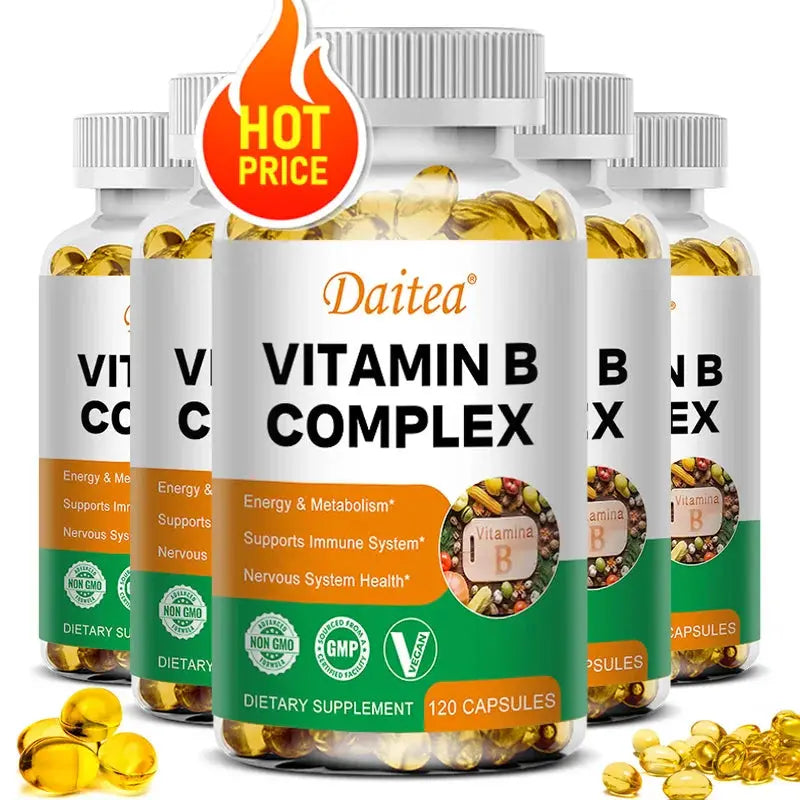 Vitamin B Complex - Stress, Immunity, Heart Health, Nervous System, Energy Metabolism Support - Non-GMO, Vegan, Gluten-Free Roksy