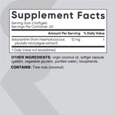 Astaxanthin - Promotes Eye, Joint, Skin and Heart Health, Improves Concentration and Memory  - 120 Capsules Roksy
