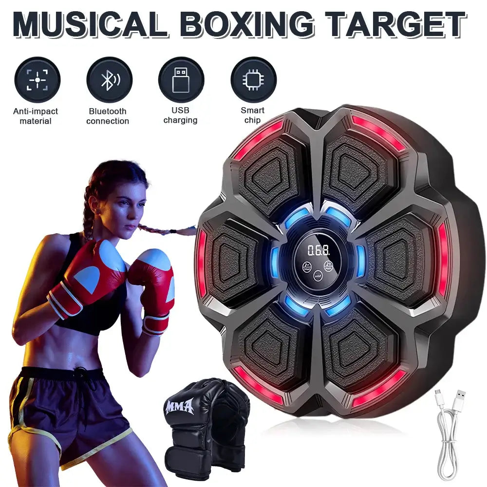 Music Boxing Machine | Wall-Mounted Workout Equipment for Adults & Kids 24 Hour Sport