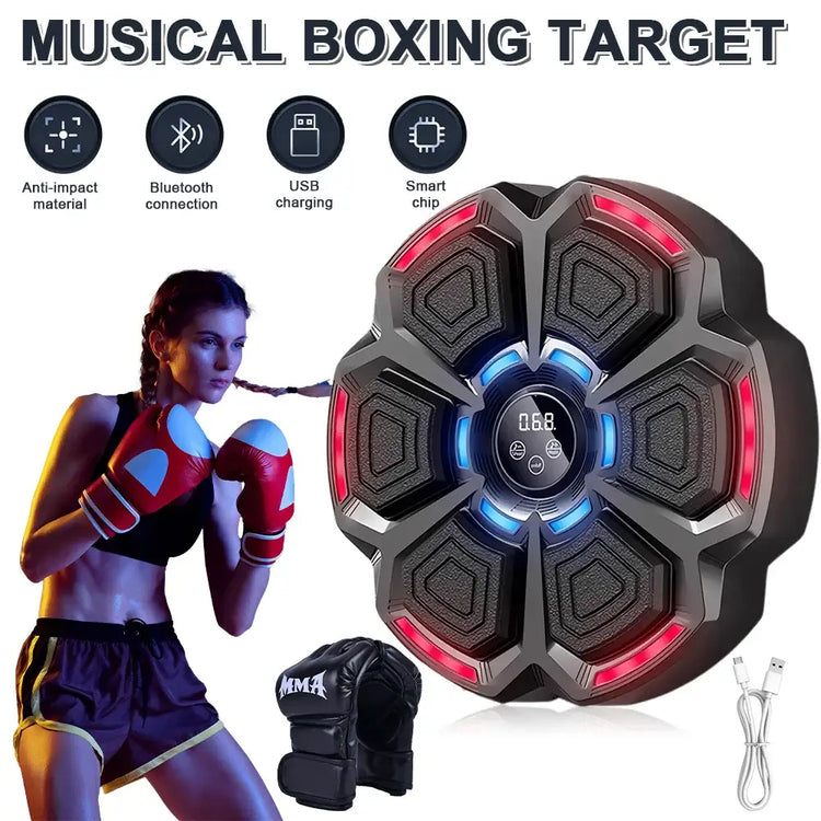 Music Boxing Machine | Wall-Mounted Workout Equipment for Adults & Kids 24 Hour Sport