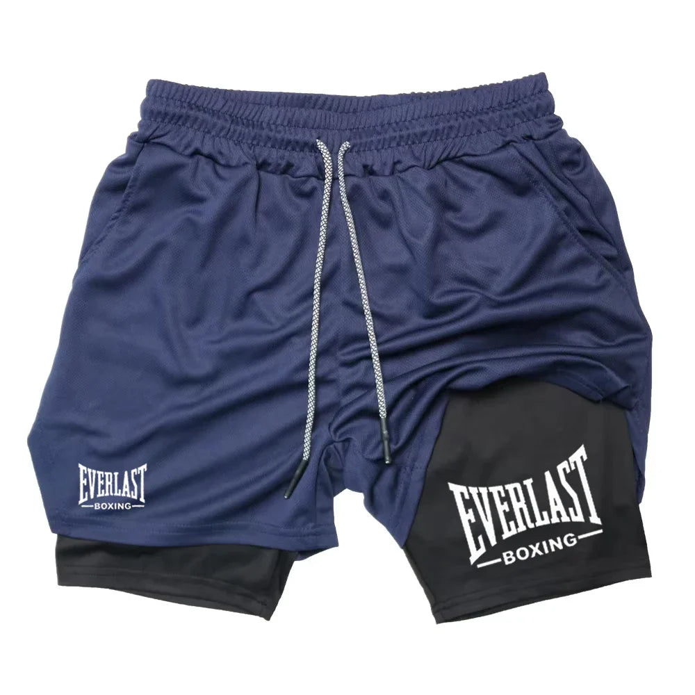 Everlast Double Layer Compression Shorts for Fitness and Basketball Pi-Mart