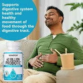 Probiotics 60 Billion CFU - 10 Strains+Organic Prebiotics - Immune, Digestive & Gut Health, Supports Gas, Bloating, 120 Capsules Roksy