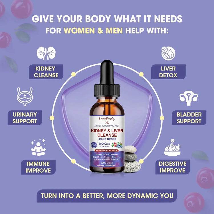 100 Natural 1000mg Cranberry Extract Kidney and Liver Cleansing Drops Urinary & Bladder Health Support Roksy