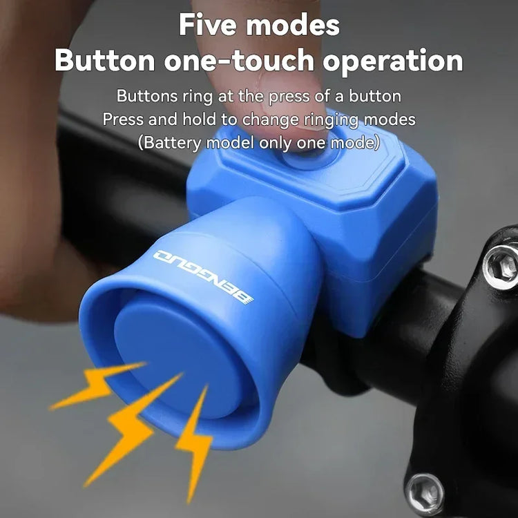 New Bicycle Horn Mountain Bike USB Charging Waterproof Electronic Bike Bell Riding Equipment Children&