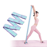 Elastic Yoga Stretching Strap with Loops for Pilates & Dance 24 Hour Sport