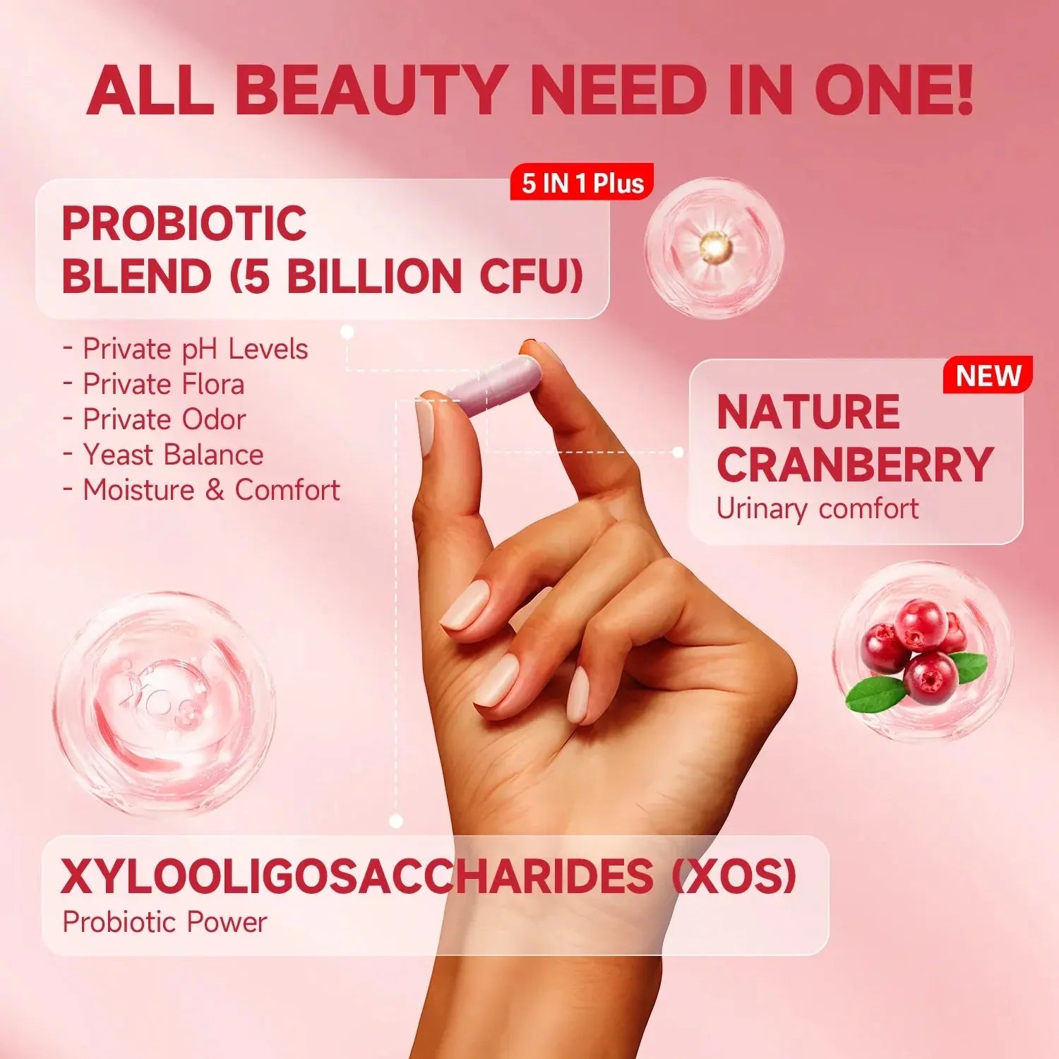 Quit mood Probiotics for Women PH Balance with Probiotics and Lactobacillus Probiotic Blend - Women's Health Supplement Roksy